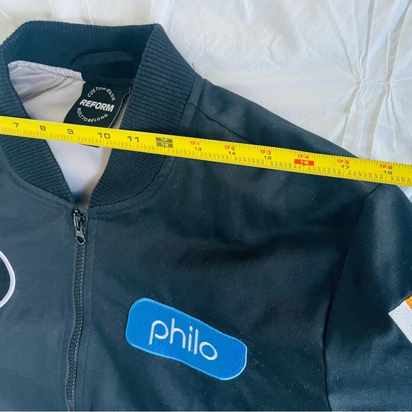 REFORM CLOTHING | L | Philo Menβs Zip Bomber Shell Aviator Jacket San Francisco - Picture 6 of 14